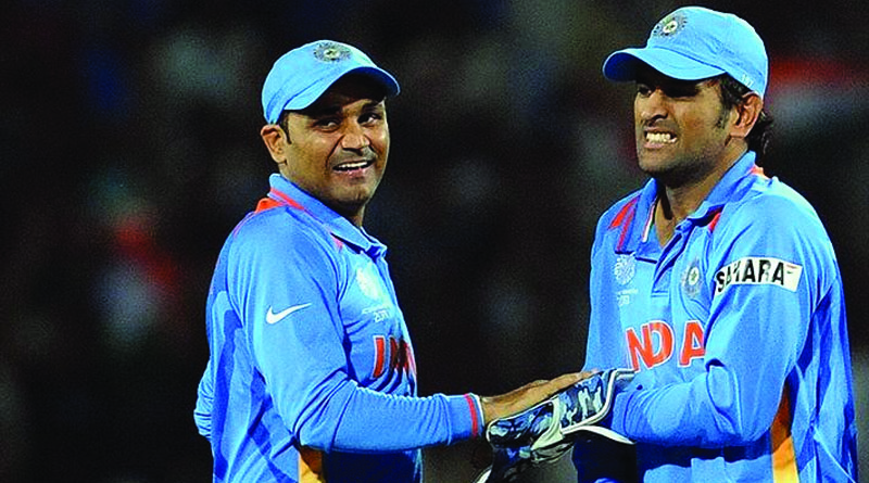 MS Dhoni and virender sehwag