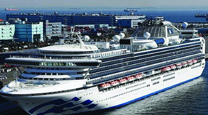 Board cruise ship in Japan