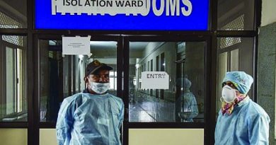Isolation ward in Gandhi Hospital
