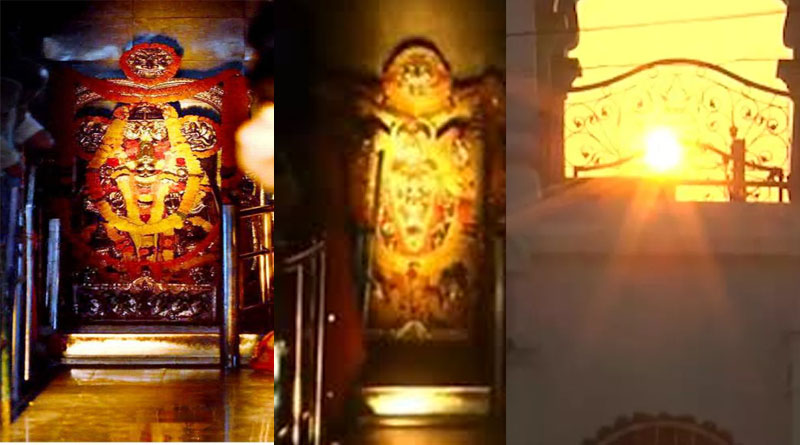 sun rays touches lord Suryanarayana on arasavalli temple