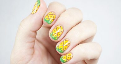 pineapple nail painting