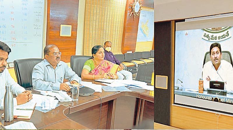 AP CM Jagan video Conference with Collectors