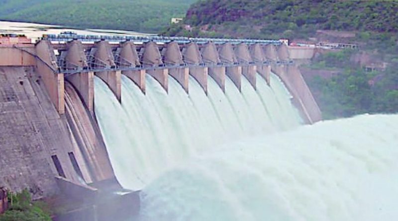 Srisailam reservoir-Heavy flood flow