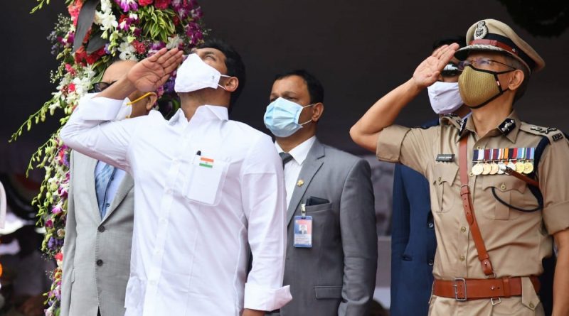 CM YS Jagan Mohan Reddy at the Independence Day celebrations