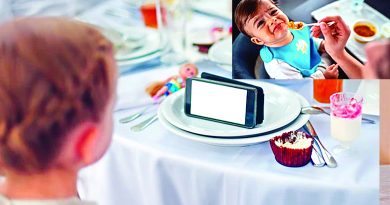 Do children eat without a mobile ?