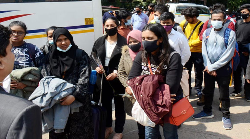 Telangana students arriving in Delhi