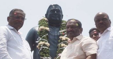 Minister Koppula Ishwar unveiled the statue of Mukundareddy