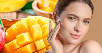 Facial skin beauty with mango